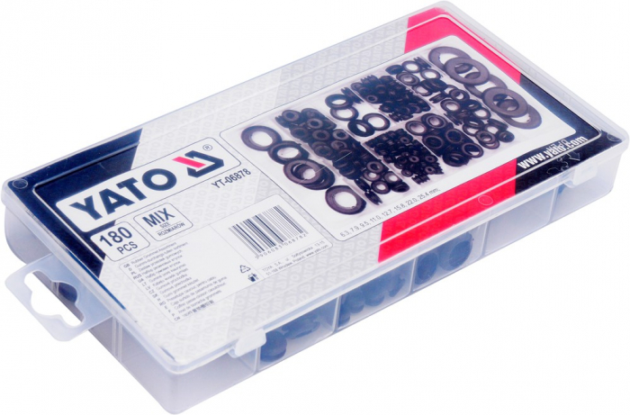 Set YATO, Garnituri Cauciuc, 180 buc [2]