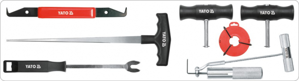 Set Dispozitive YATO, Pentru Demontat Geamuri Auto, HRC, 7 buc [3]