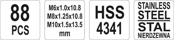 Set YATO, Pentru Reparat Filete, M6-M10, HSS, 88buc [4]