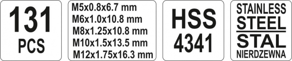 Set YATO, Pentru Reparat Filete, M5-M12, HSS, 131buc [4]