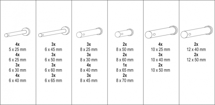 Set YATO, bolt pentru securizat, 60 buc [4]