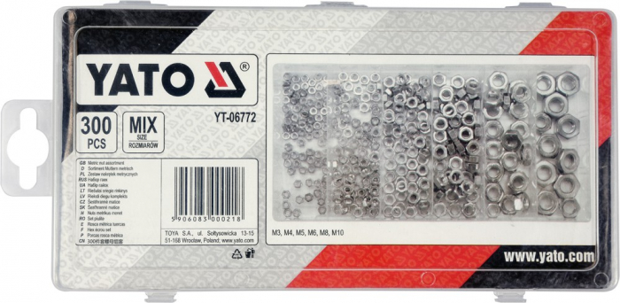 Set YATO, piulite hexagonale, 300 buc [2]