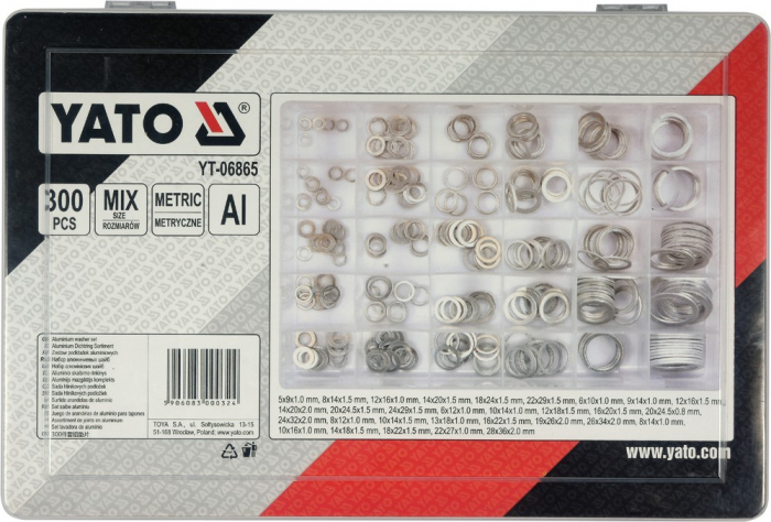 Set YATO, saibe aluminiu, 300 buc [2]