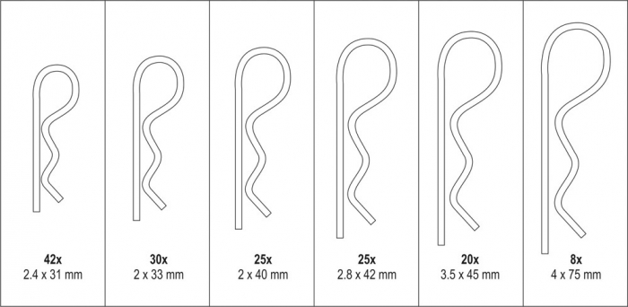 Set YATO, sigurante tip arc, 150 buc [5]
