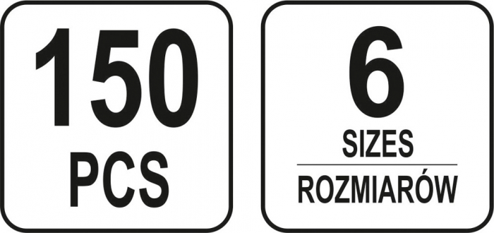 Set YATO, sigurante tip arc, 150 buc [4]