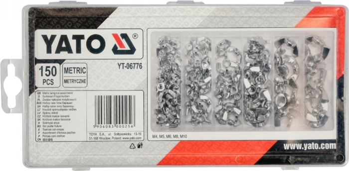 Set YATO, piulite tip fluture, 150 buc [2]