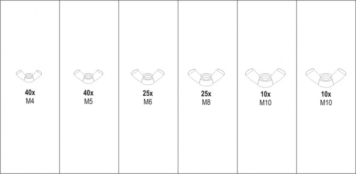 Set YATO, piulite tip fluture, 150 buc [5]