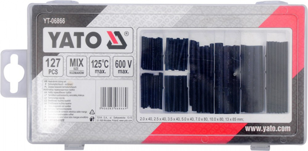 Set YATO, Tuburi Termocontractabile, 127buc, max 125°C [3]