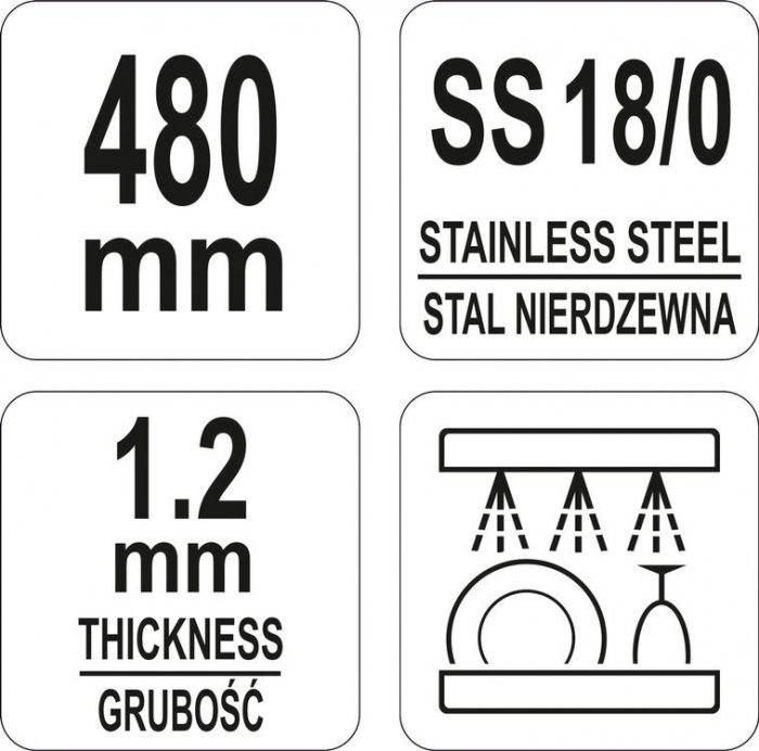 Spatula ingusta curbata YATO cofetarie 485mm [3]