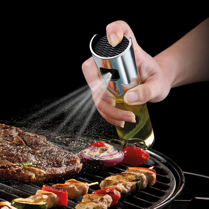 Spray cu ulei și oțet pentru grătar - din inox și sticlă - 100 ml [2]