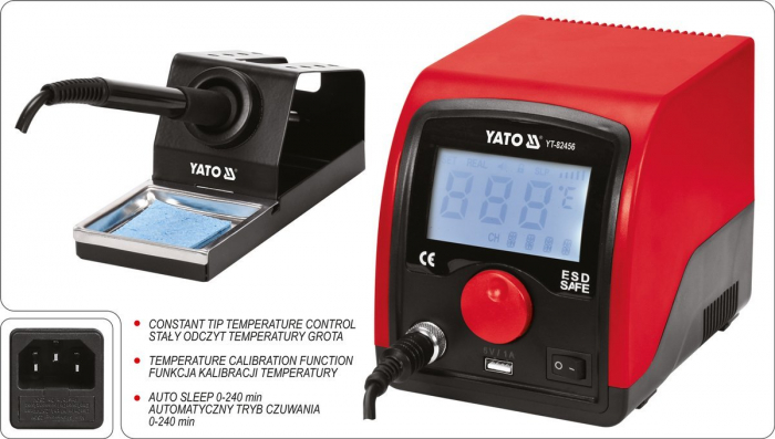 Statie de lipit YATO display LCD 75W 200-480 °C [5]