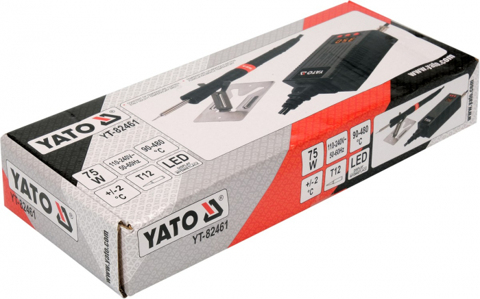 Statie de lipit YATO tip T12 display LED 75W 90-480 °C [5]
