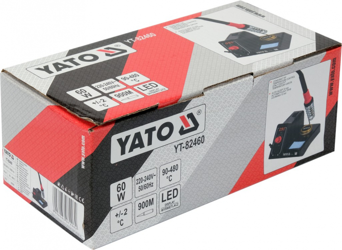 Statie de lipit YATO display LED 60W 90-480 °C [5]