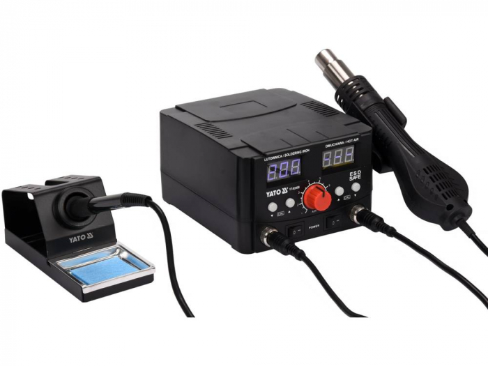Statie de lipit 2in1 YATO aparat lipit 75W + pistol aer cald 750W 100-480 °C [2]