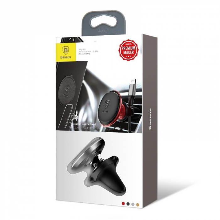 Suport auto magnetic telefon BASEUS pentru grila ventilatie (negru) SUGX-A01 [9]
