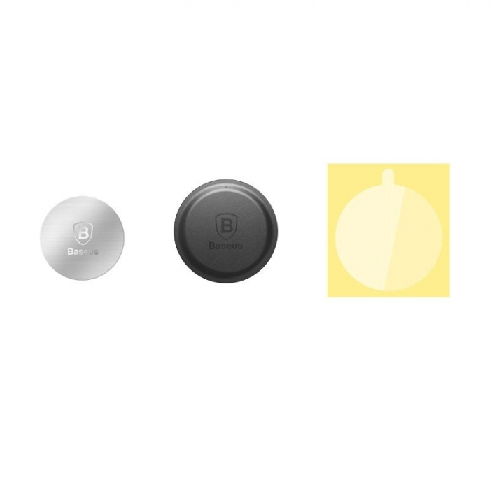 Set stickere metalice telefon BASEUS pentru smartphone (negru) 2buc ACDR-A0S [4]