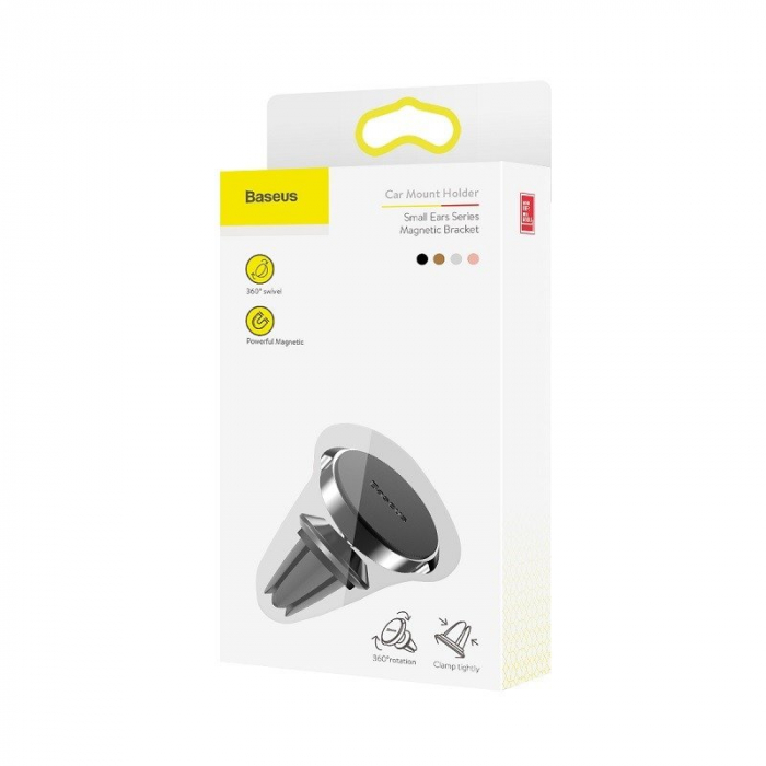 Suport auto magnetic telefon BASEUS Small Ears, rotatie 360, pentru grila ventilatie (negru) SUER-A01 [7]