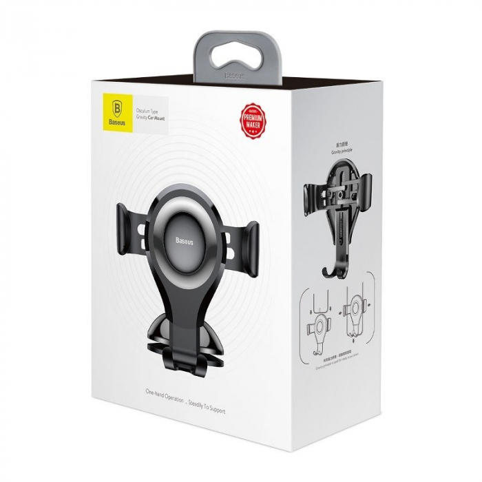 Suport auto gravitational telefon BASEUS Osculum pentru parbriz / bord (negru) SUYL-XP01 [10]