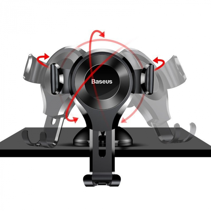 Suport auto gravitational telefon BASEUS Osculum pentru parbriz / bord (negru) SUYL-XP01 [4]