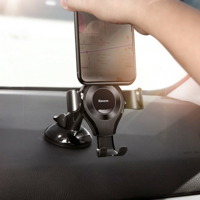 Suport auto gravitational telefon BASEUS Osculum pentru parbriz / bord (negru) SUYL-XP01 [8]