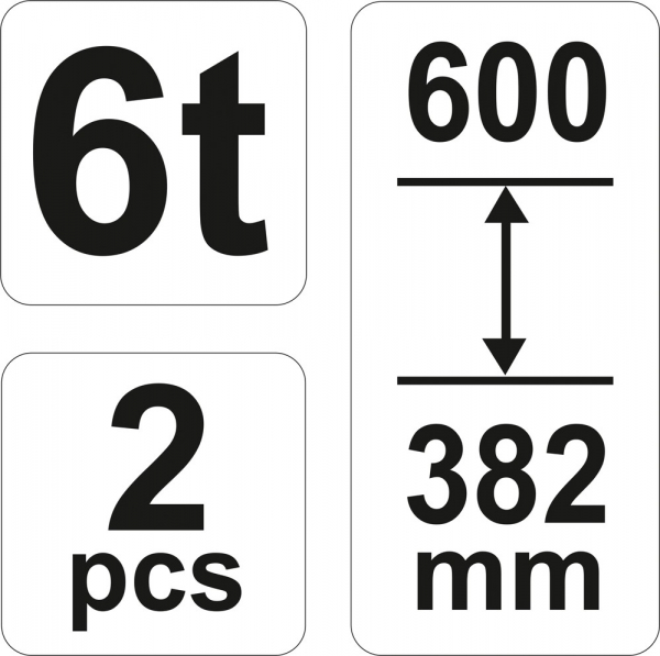 Suport capra auto YATO, 6T, 2buc [3]