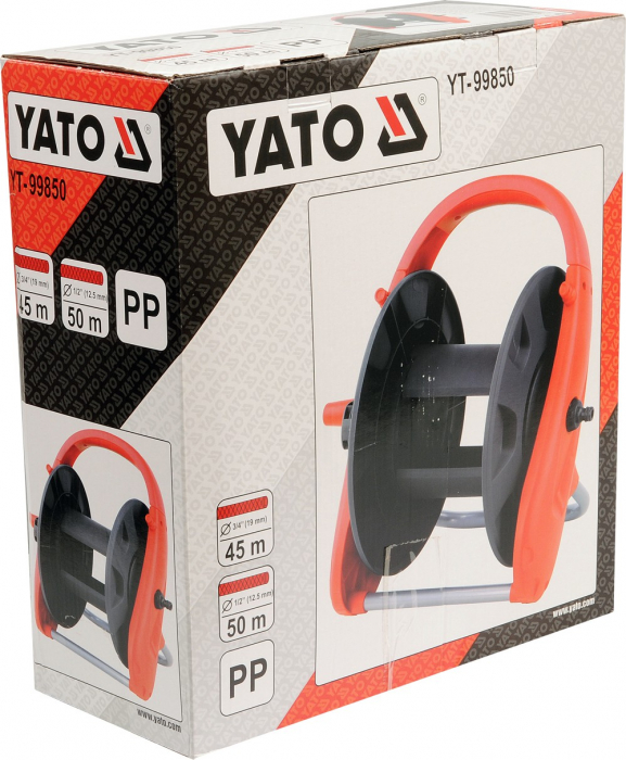 Suport Furtun YATO, 3/4 inch - 20m, 1/2 inch - 30m [2]