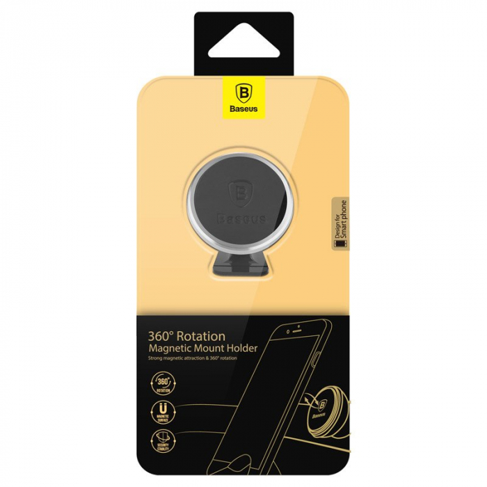 Suport auto magnetic telefon BASEUS pentru smartphone (argintiu) SUGENT-NT0S [10]