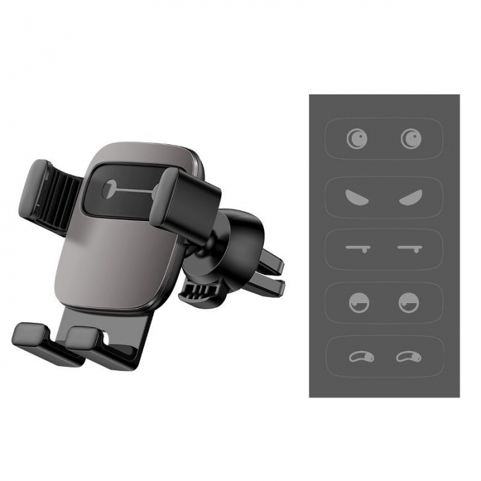 Suport gravitational telefon BASEUS Cube pentru ventilatie (negru) SUYL-FK01 [3]