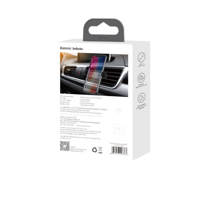 Suport clema telefon BASEUS Otel pentru grila ventilatie (negru) SUGP-01 [8]