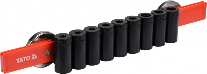 Suport magnetic pentru surubelnite YATO 350mm x 9 fante ABS [2]