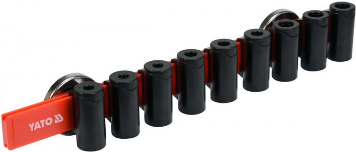 Suport magnetic pentru surubelnite YATO 350mm x 9 fante ABS [3]