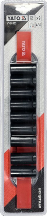 Suport magnetic pentru surubelnite YATO 350mm x 9 fante ABS [4]