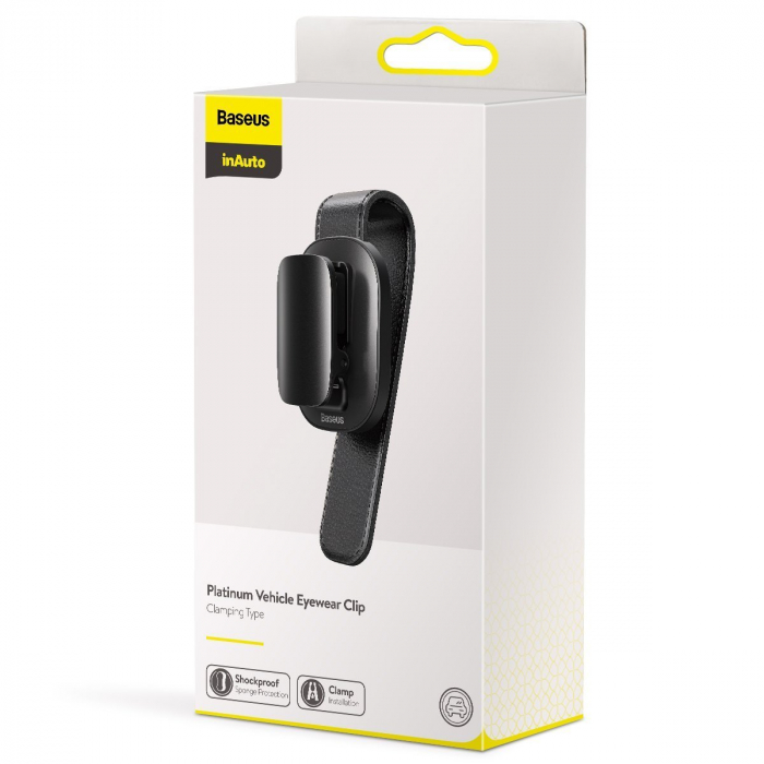 Suport universal pentru ochelari BASEUS Platinum Negru (prindere clema) ACYJN-B01 [9]