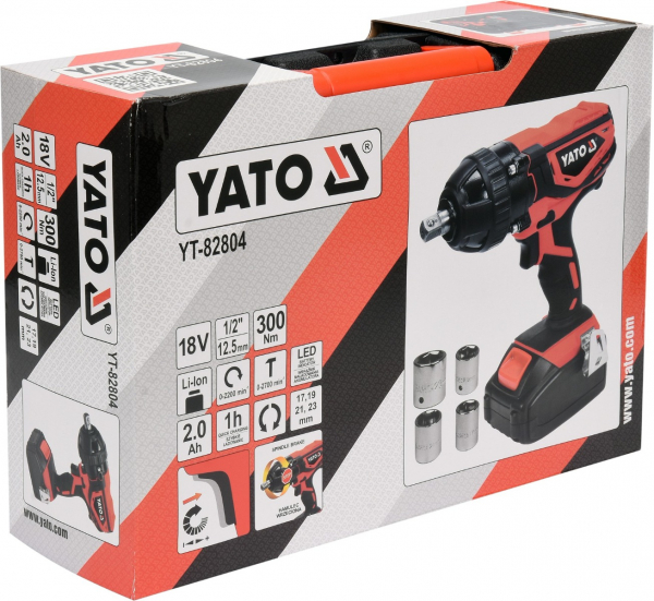 Surubelnita de impact YATO 1/2 18V, 1 X 2Ah, Li-Ion, 300Nm [6]