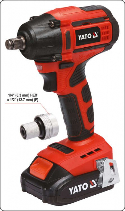 Surubelnita de impact YATO, 1/2, 18V, 1 X 3Ah, Li-Ion, 250Nm [7]