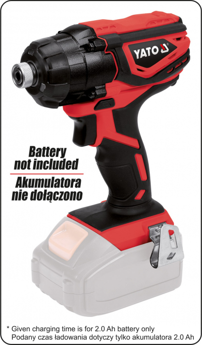 Surubelnita de impact cu acumulator YATO 1/4 18V 160Nm (fara acumulator si incarcator) [4]