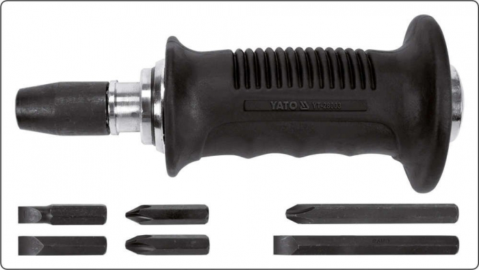 Surubelnita de impact YATO maner plastic CrV 175mm 7 piese [2]