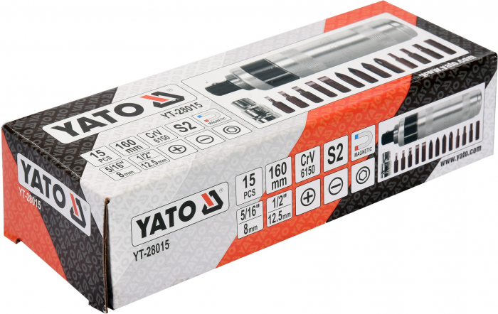 Surubelnita de impact YATO metalica CrV 160mm 15 piese [4]