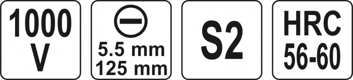 Surubelnita dreapta izolata VDE YATO 5.5X125mm 1000V [4]