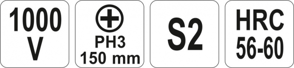Surubelnita izolata VDE YATO PH3 X 150mm, 1000V [3]