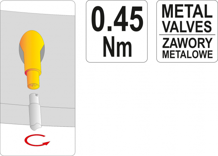 Surubelnita pentru supape YATO 0.45Nm maner plastic [2]