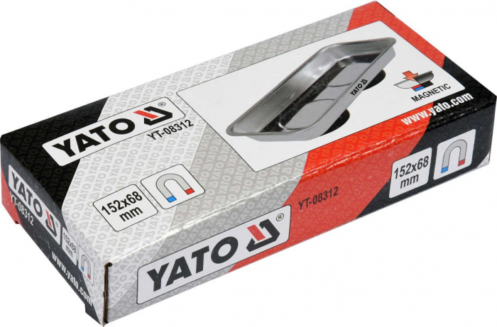 Tavita magnetica pentru accesorii YATO 68x152mm [3]