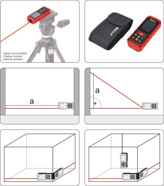 Telemetru cu laser YATO, 0.2 - 60m [5]