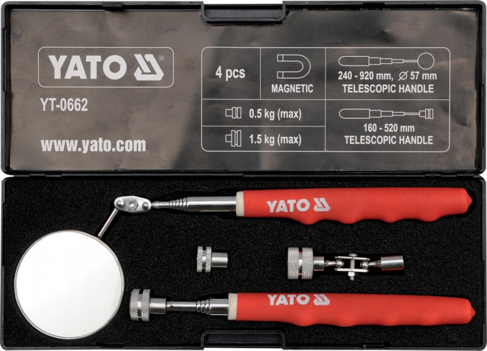 Set control YATO oglinda + telescop magnetic 4buc [2]