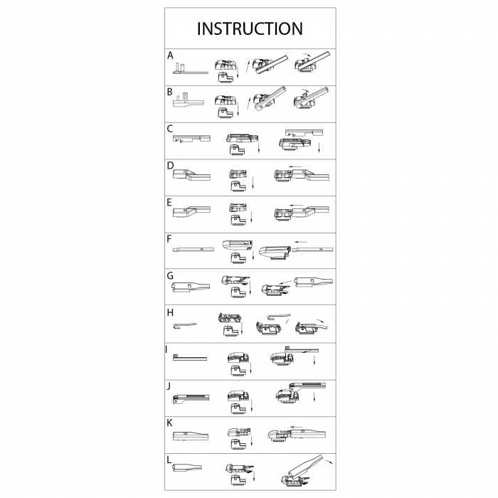 Ștergător profesional 19"/47.5cm - multiadaptor - CARGUARD [3]