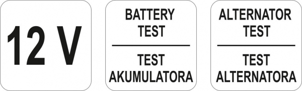 Tester acumulatori si alternator YATO, digital, 12V [3]