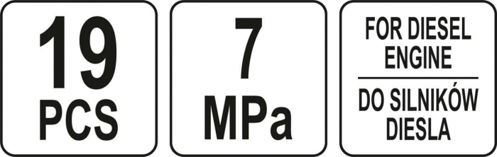 Tester compresie pentru motor diesel YATO 19buc [6]