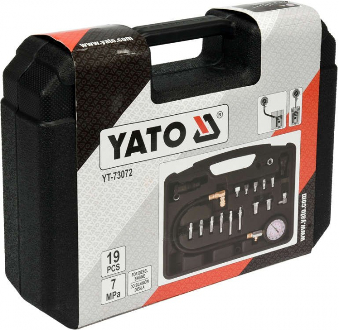 Tester compresie pentru motor diesel YATO 19buc [4]