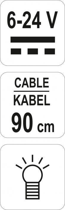 Tester tensiune YATO pentru circuite auto 6-24V cablu 90cm [4]