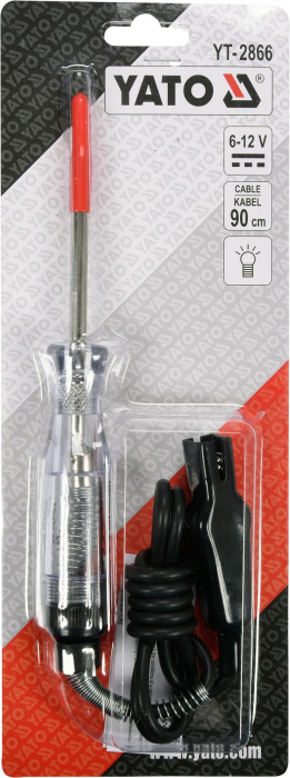 Tester tensiune YATO pentru circuite auto 6-12V cablu 90cm [4]